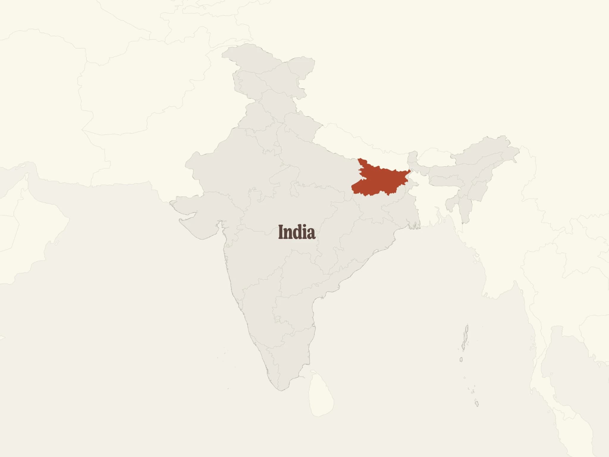 Lotus Seed (Makhana) origin map